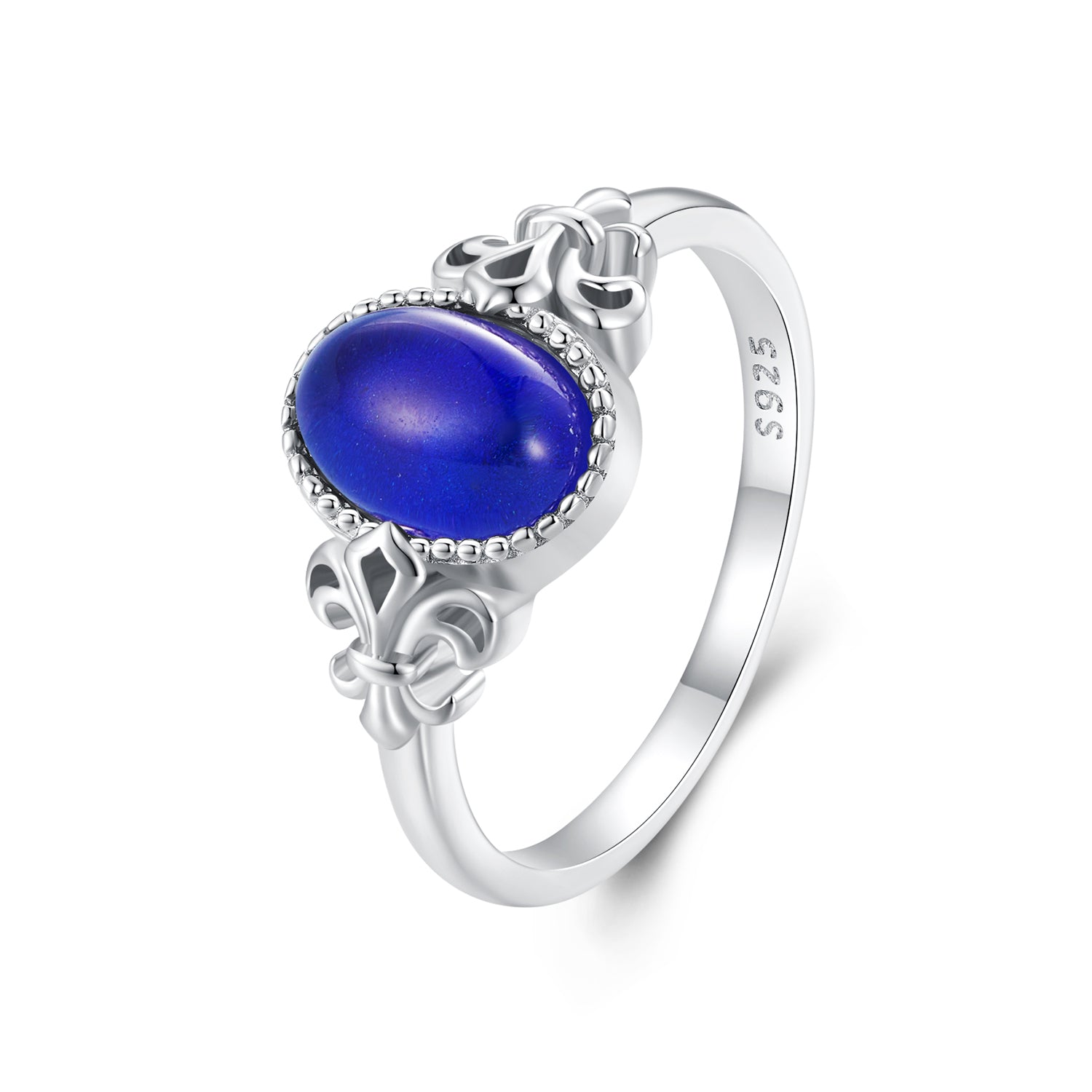 925 Sterling Silver Ring 1.7mm Size 6.0 with Transparent Glass for Women on sale at MyriadMart