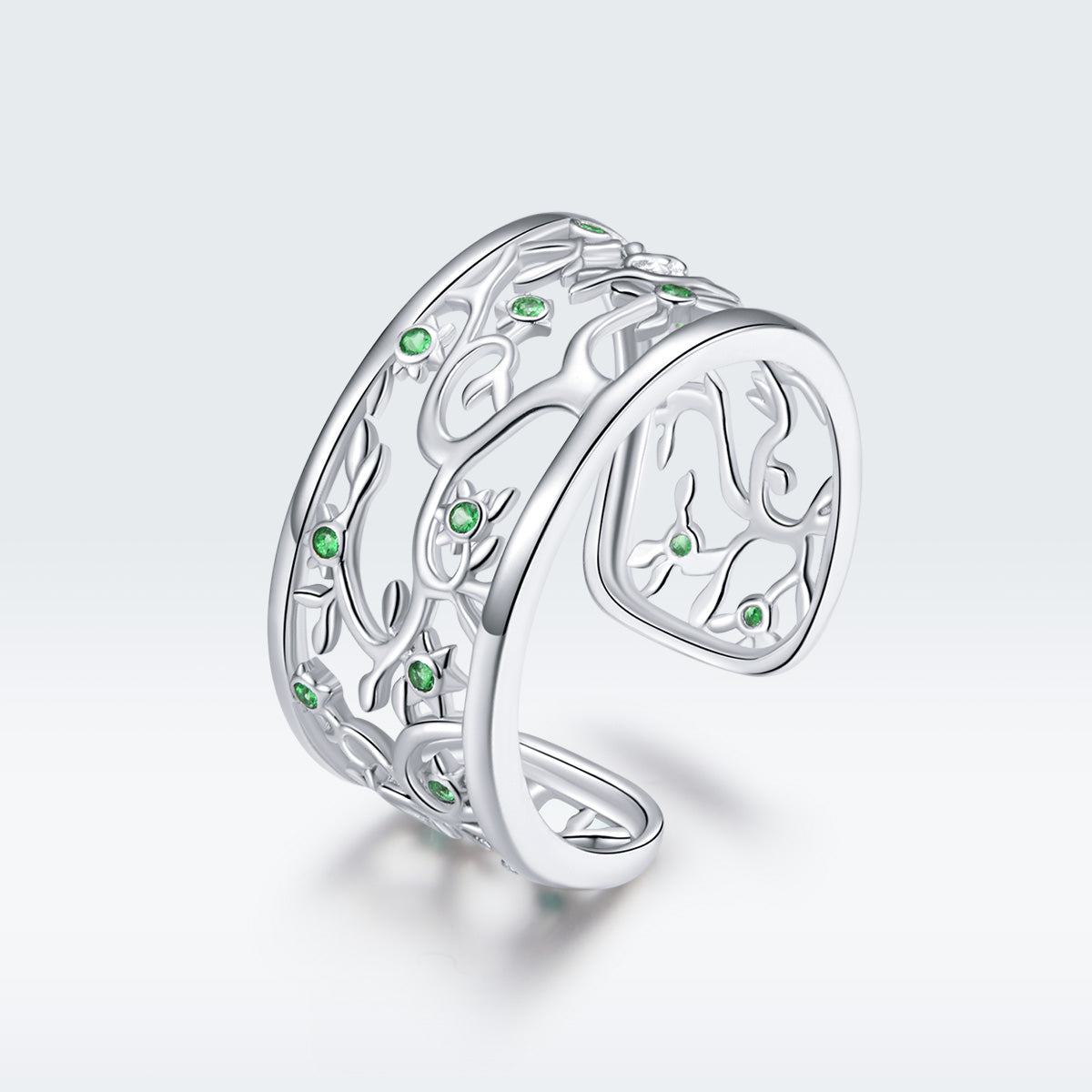 S925 Sterling Silver Pavé Setting CZ Ring on sale at MyriadMart