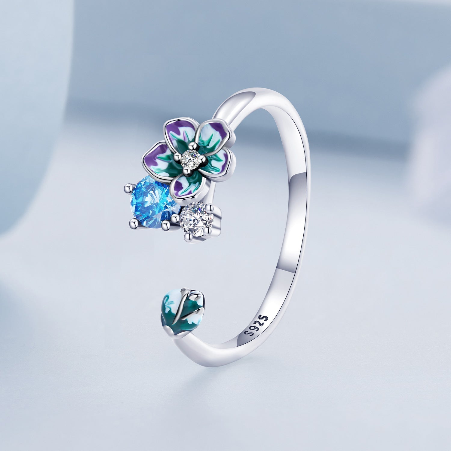 925 Sterling Silver Pendant with Enamel & CZ for Women on sale at MyriadMart