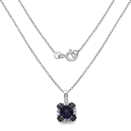 2.38 Carat Genuine Multi Stone .925 Sterling Silver Pendant on sale at MyriadMart