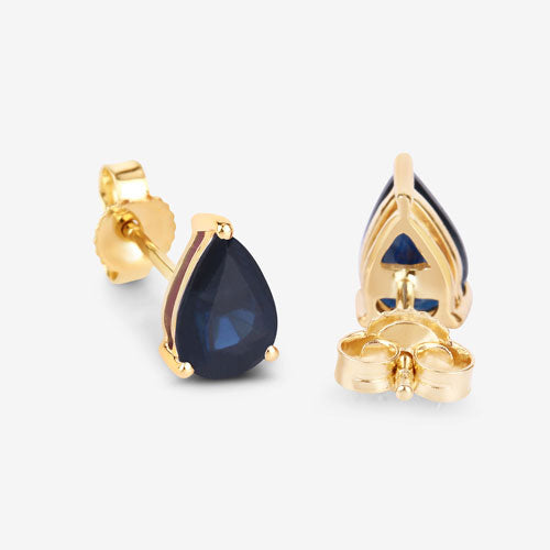 1.60 Carat Genuine Blue Sapphire 10K Yellow Gold Earrings on sale at MyriadMart