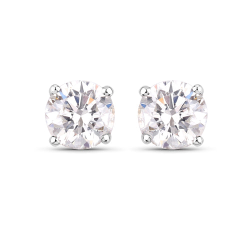0.54 Carat Genuine White Diamond 14K White Gold Earrings on sale at MyriadMart