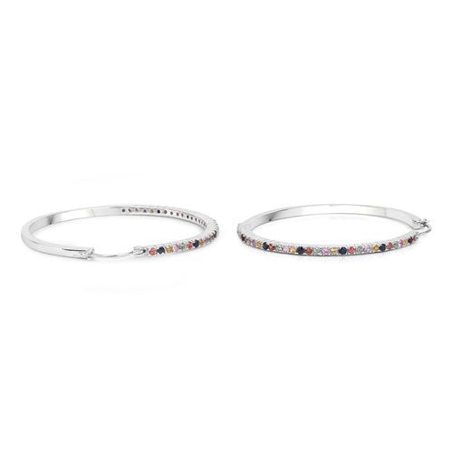 2.24 Carat Genuine Multi Sapphire .925 Sterling Silver Earrings on sale at MyriadMart