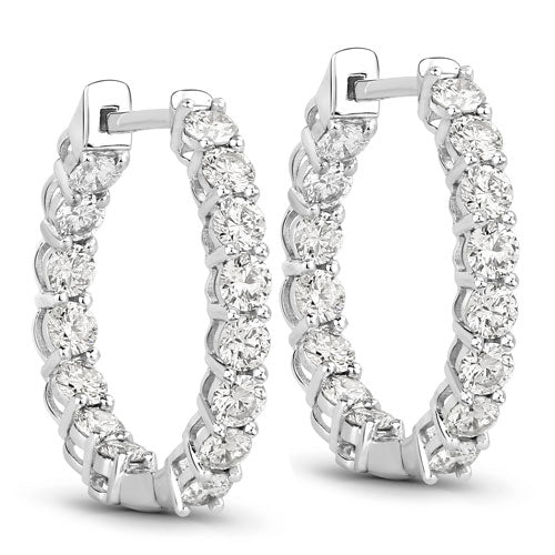 2.04 Carat Genuine Lab Grown Diamond 14K White Gold Earrings on sale at MyriadMart
