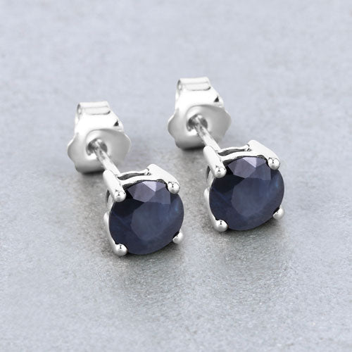 1.70 Carat Genuine Blue Sapphire 10K White Gold Earrings on sale at MyriadMart