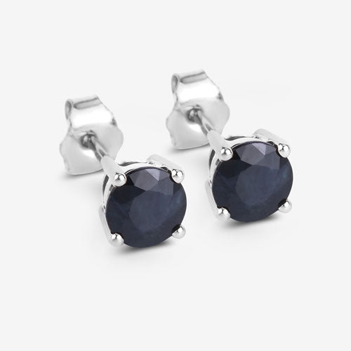 1.70 Carat Genuine Blue Sapphire 10K White Gold Earrings on sale at MyriadMart
