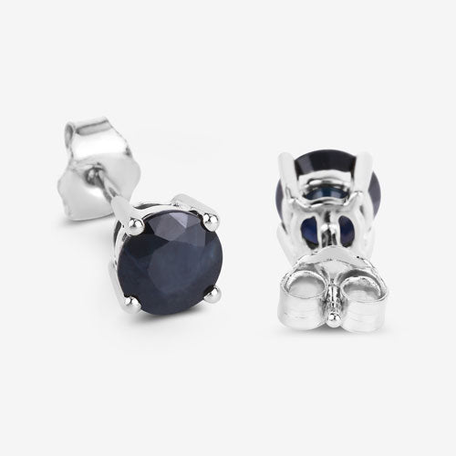 1.70 Carat Genuine Blue Sapphire 10K White Gold Earrings on sale at MyriadMart