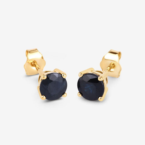 1.70 Carat Genuine Blue Sapphire 10K Yellow Gold Earrings on sale at MyriadMart