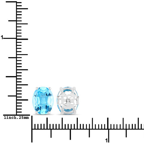 4.00 Carat Genuine Swiss Blue Topaz .925 Sterling Silver Earrings on sale at MyriadMart