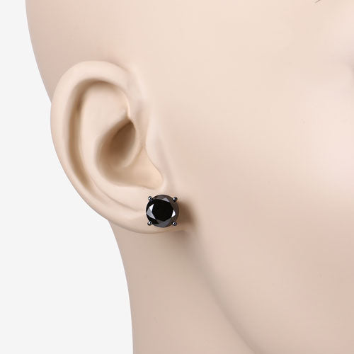 4.91 Carat Genuine Black Diamond 14K White Gold Earrings on sale at MyriadMart