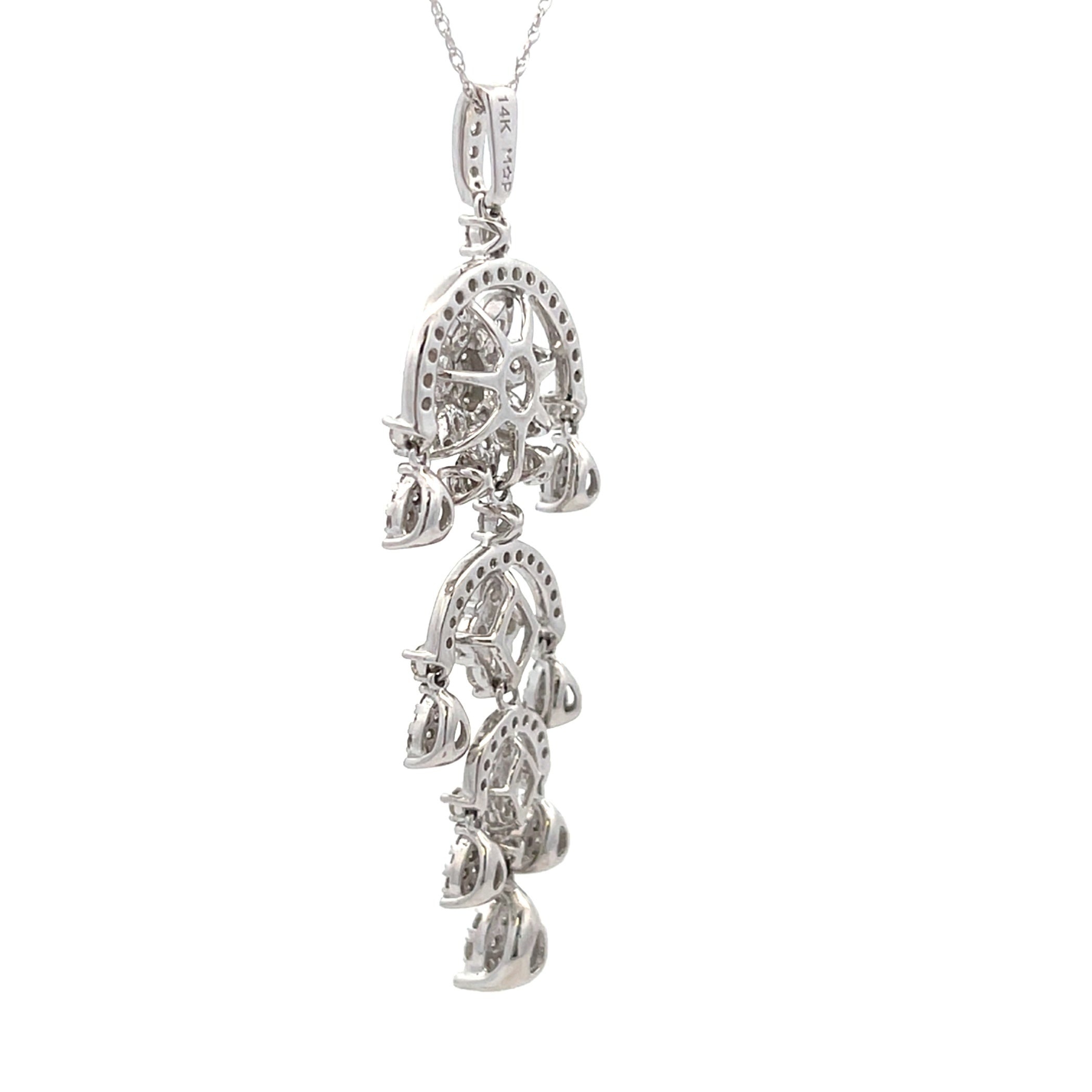 1.50ct Diamond Fashion Pendants 14KT White Gold on sale at MyriadMart