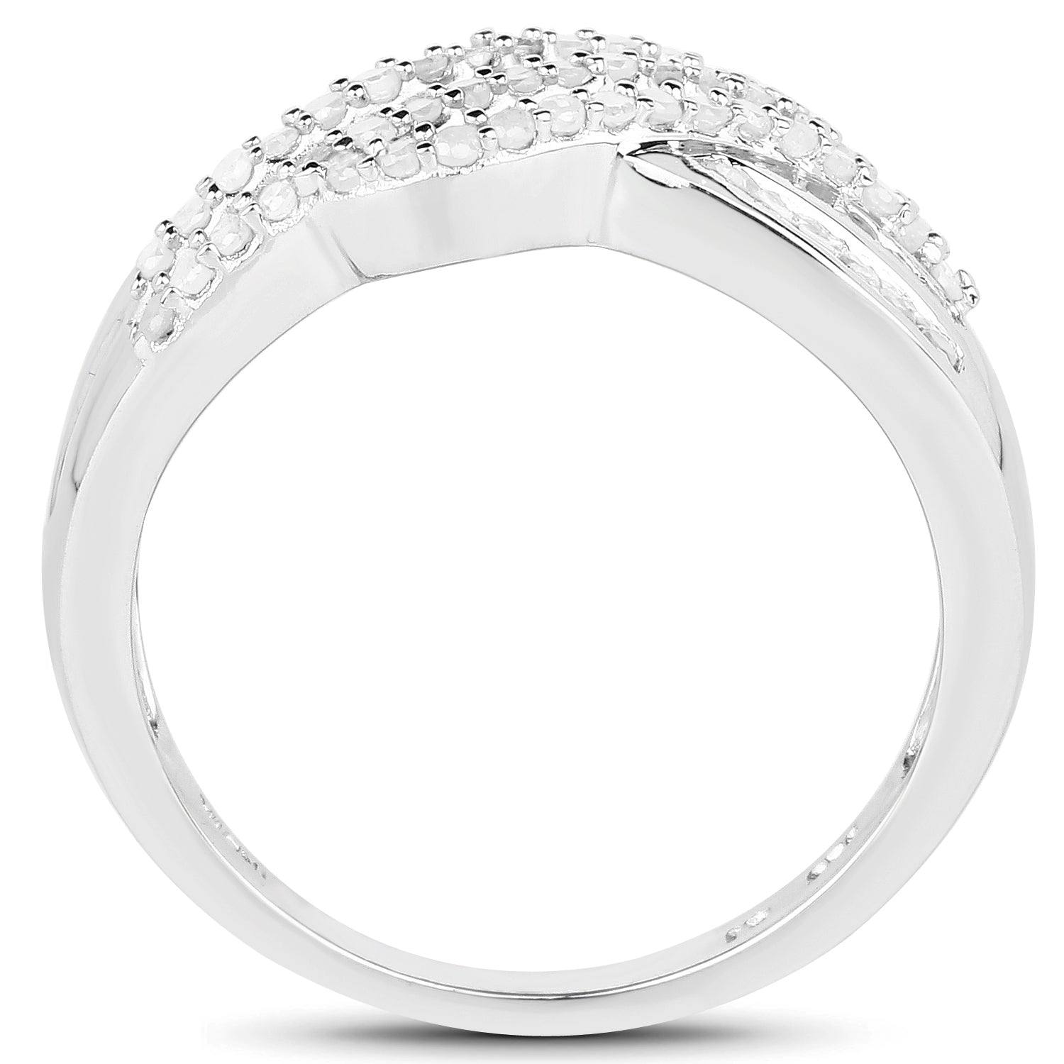 0.64 Carat Genuine White Diamond .925 Sterling Silver Ring on sale at MyriadMart
