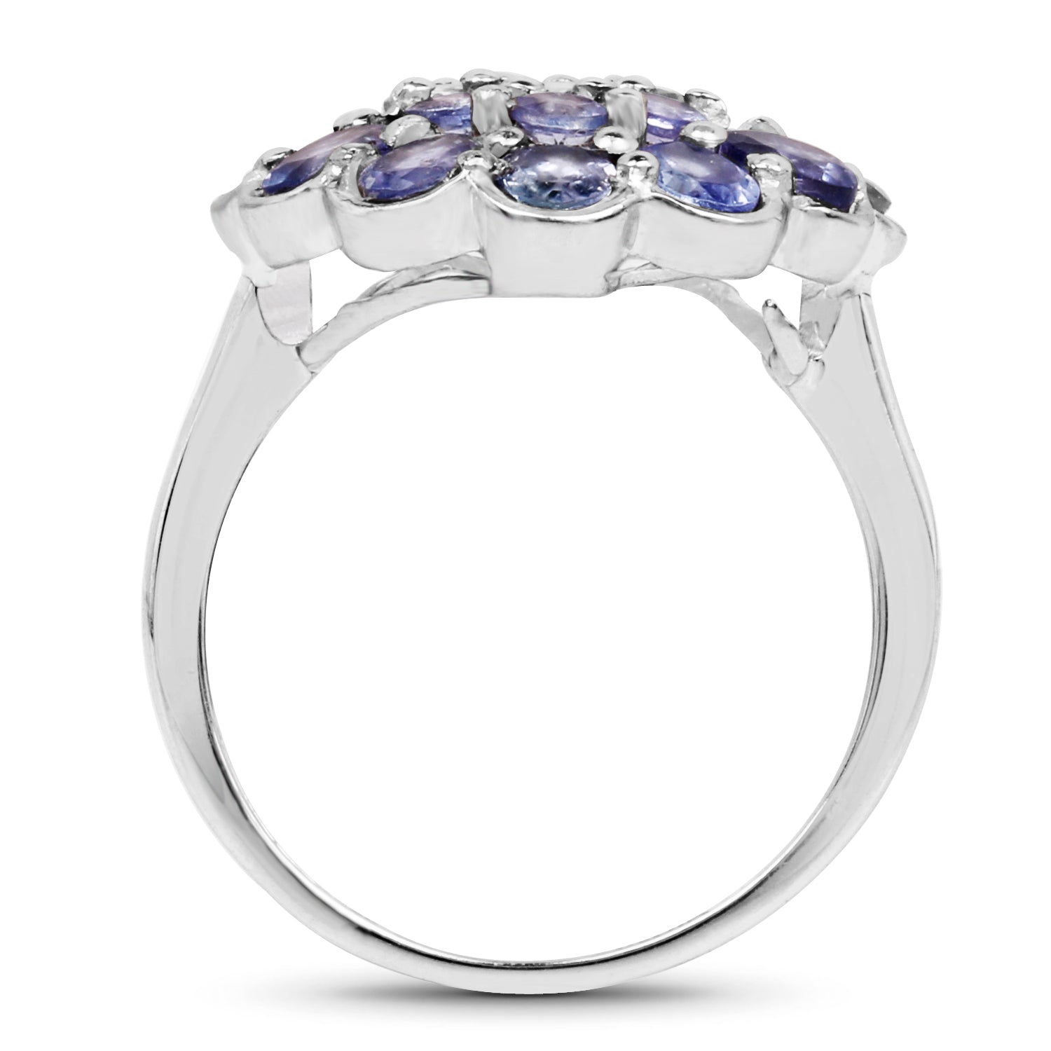 2.70 Carat Genuine Tanzanite .925 Sterling Silver Ring on sale at MyriadMart