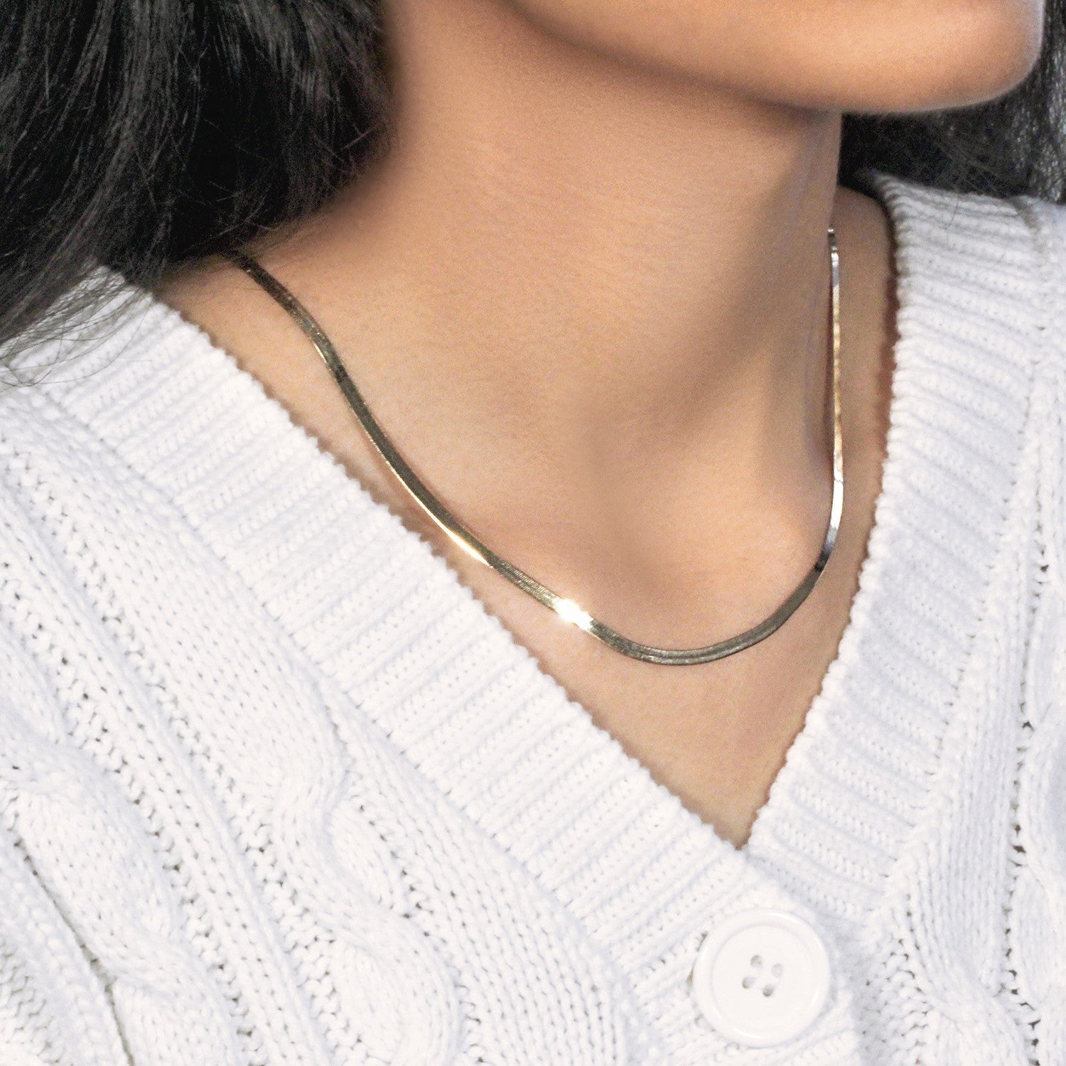 Imperial Herringbone Chain in 10k Yellow Gold 2.80 mm on sale at MyriadMart