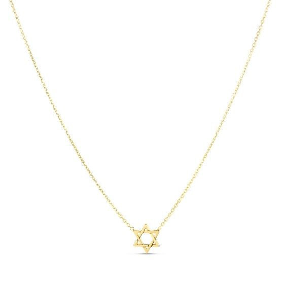 14k Yellow Gold Star of David Necklace on sale at MyriadMart