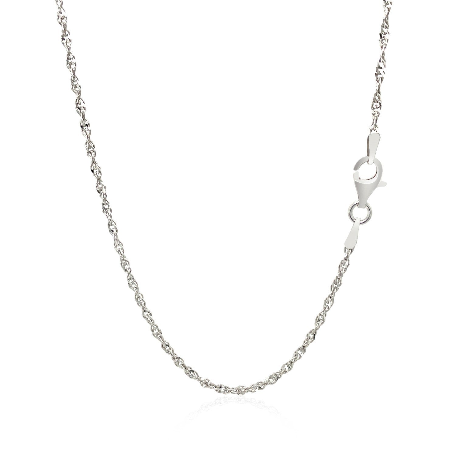 Sterling Silver 2.0mm Singapore Style Chain on sale at MyriadMart