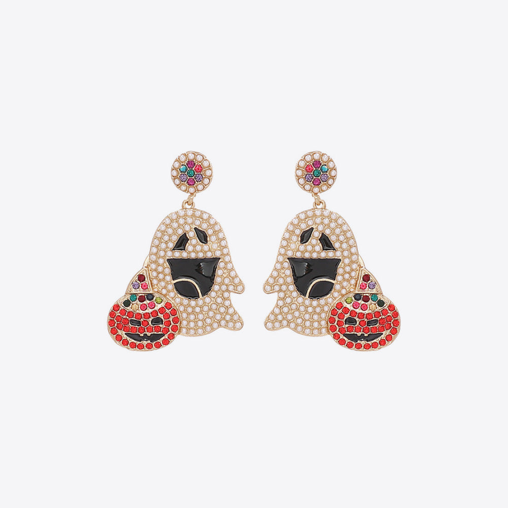 Ghost Rhinestone Alloy Earrings - MyriadMart