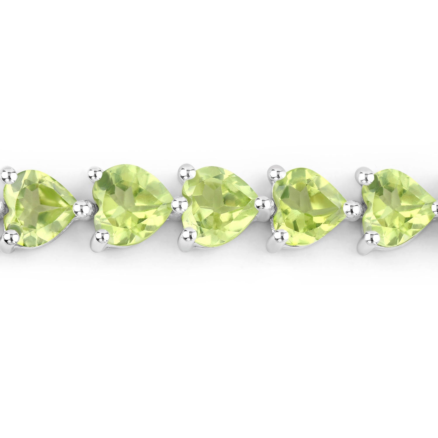 13.64 Carat Genuine Peridot .925 Sterling Silver Bracelet on sale at MyriadMart