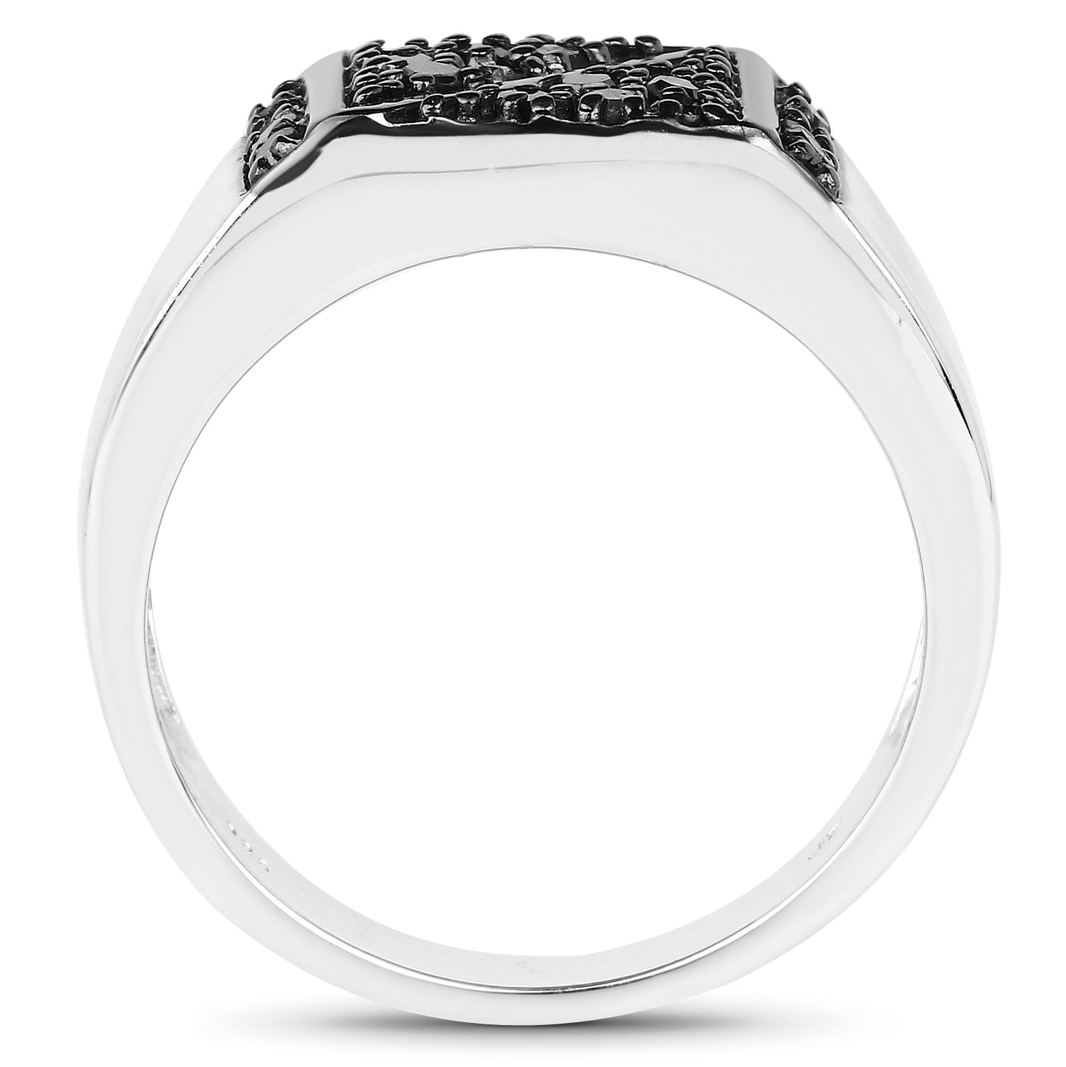 0.35 Carat Genuine Black Diamond .925 Sterling Silver Ring on sale at MyriadMart
