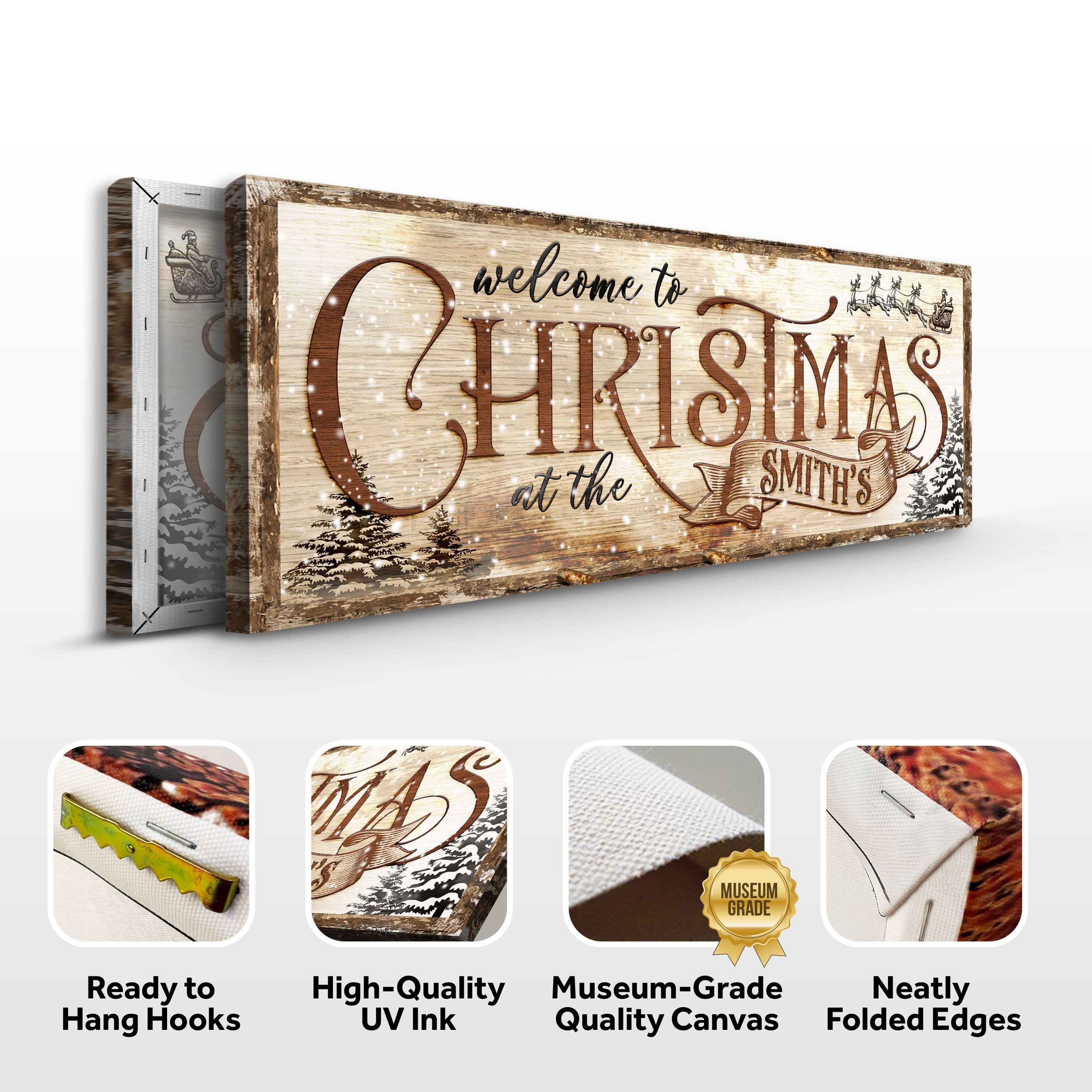 Family Welcome To Christmas Sign on sale at MyriadMart