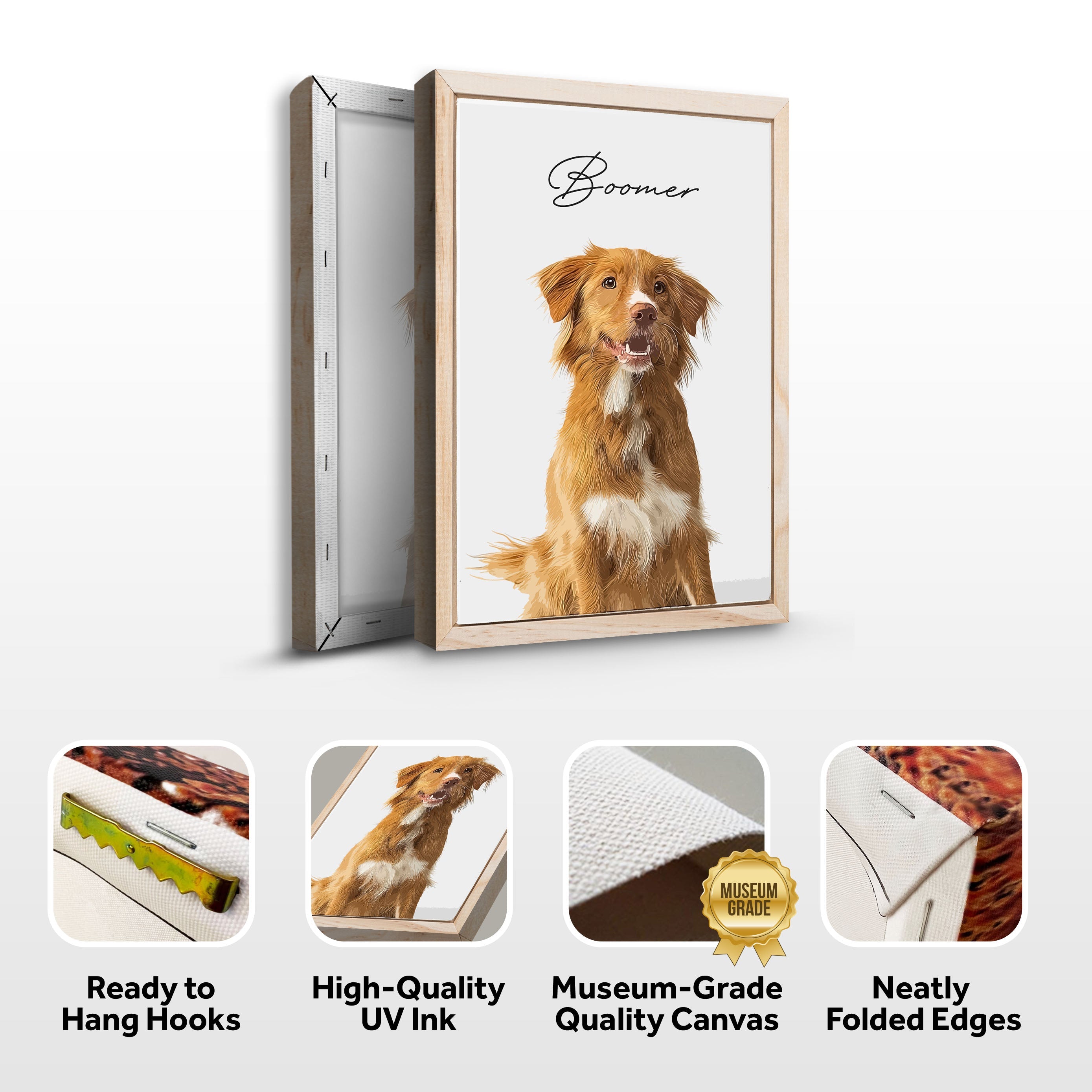 Custom Pet Memorial Portrait Watercolor Sign on sale at MyriadMart