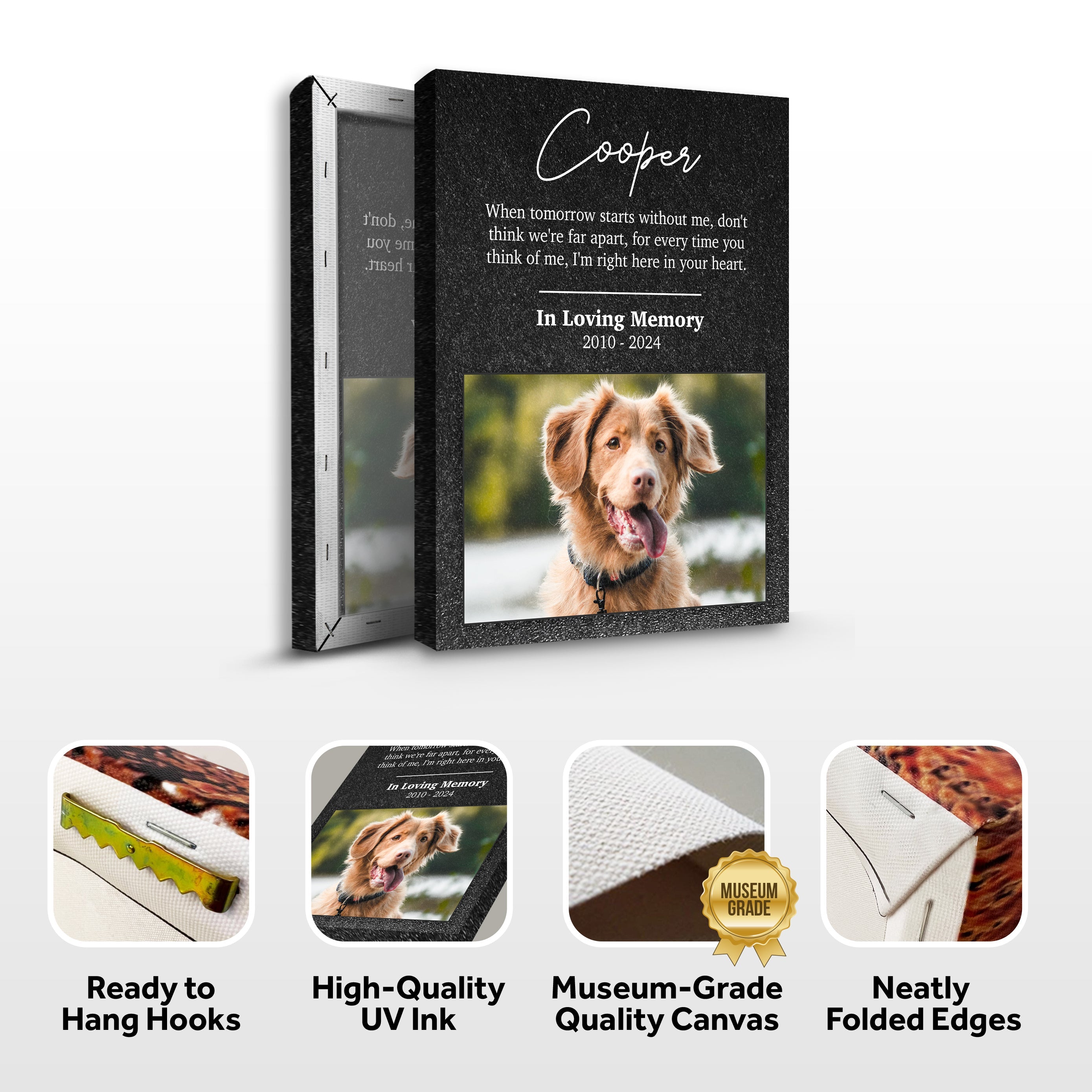 Pet Memorial Portrait Watercolor Sign Here In Your Heart on sale at MyriadMart