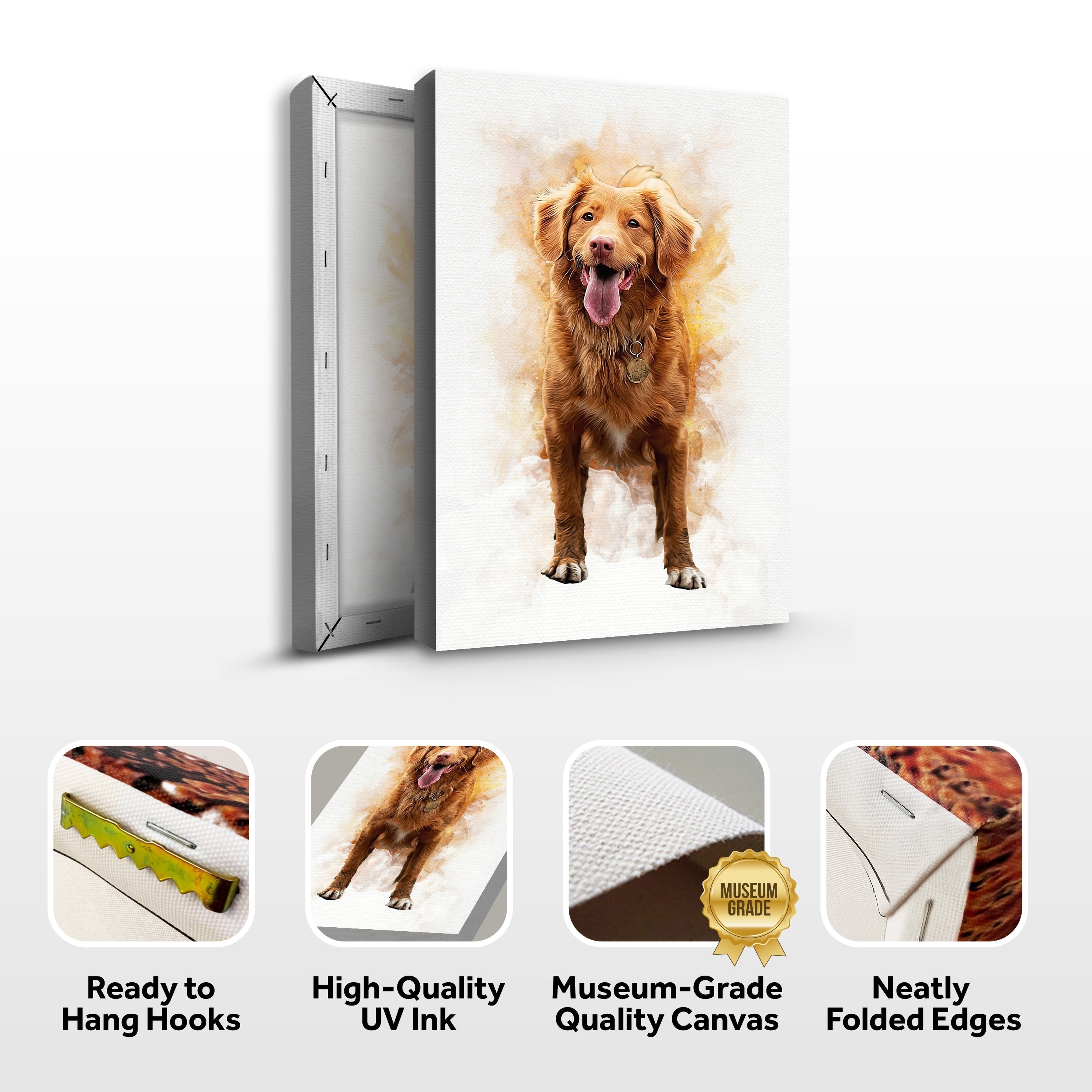 Pet Memorial Portrait Watercolor Sign on sale at MyriadMart