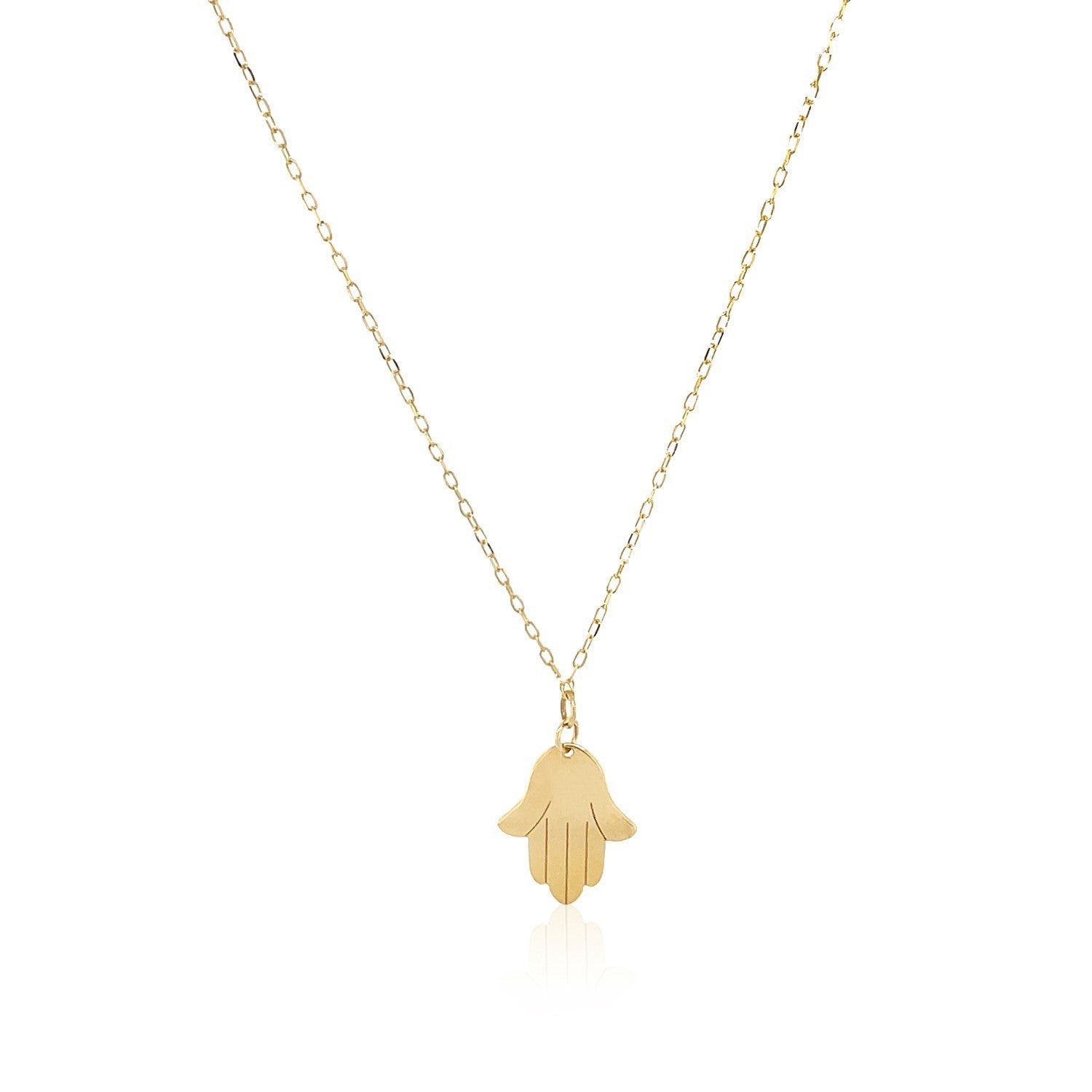 14K Yellow Gold Hand of Hamsa Necklace on sale at MyriadMart