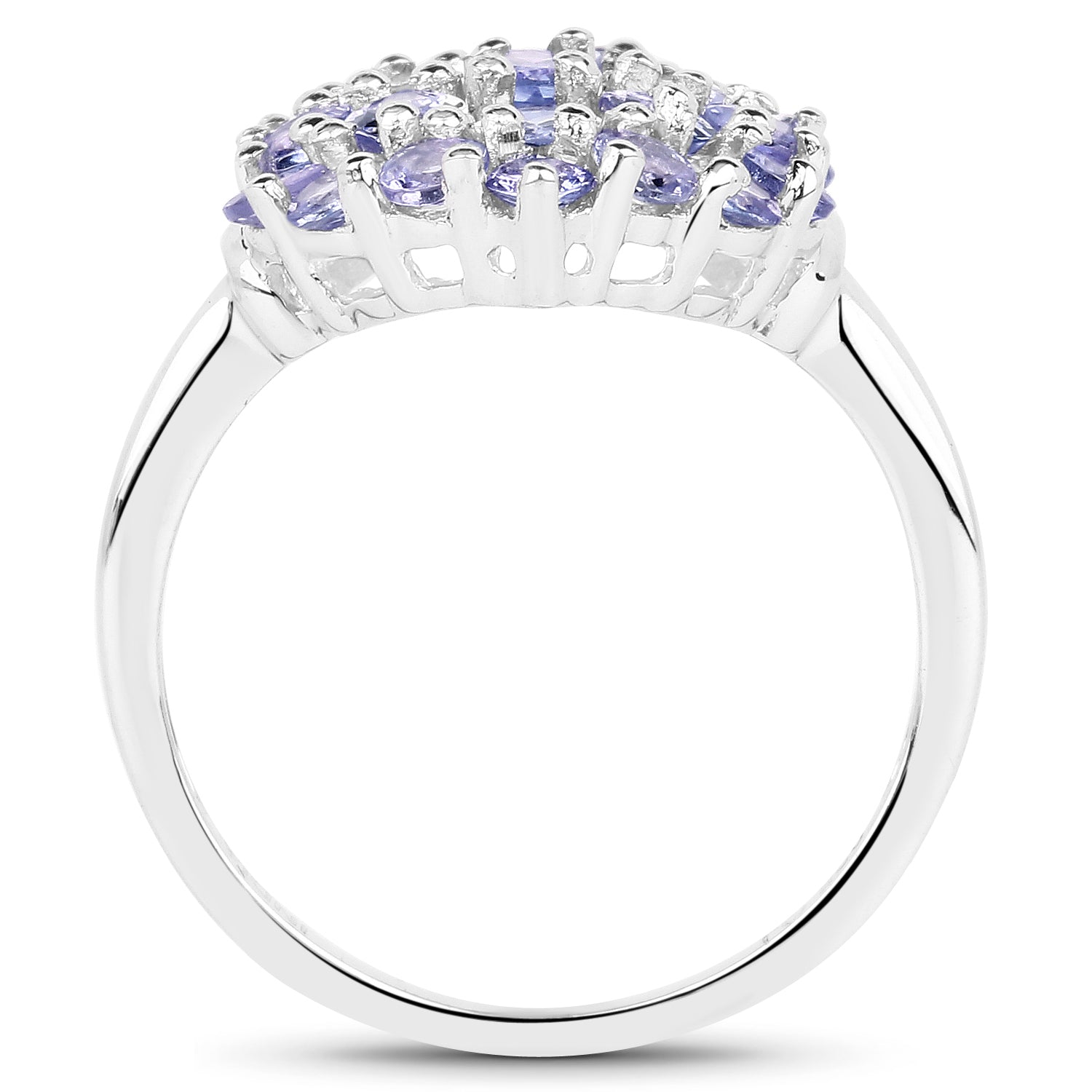 2.31 Carat Genuine Tanzanite .925 Sterling Silver Ring on sale at MyriadMart