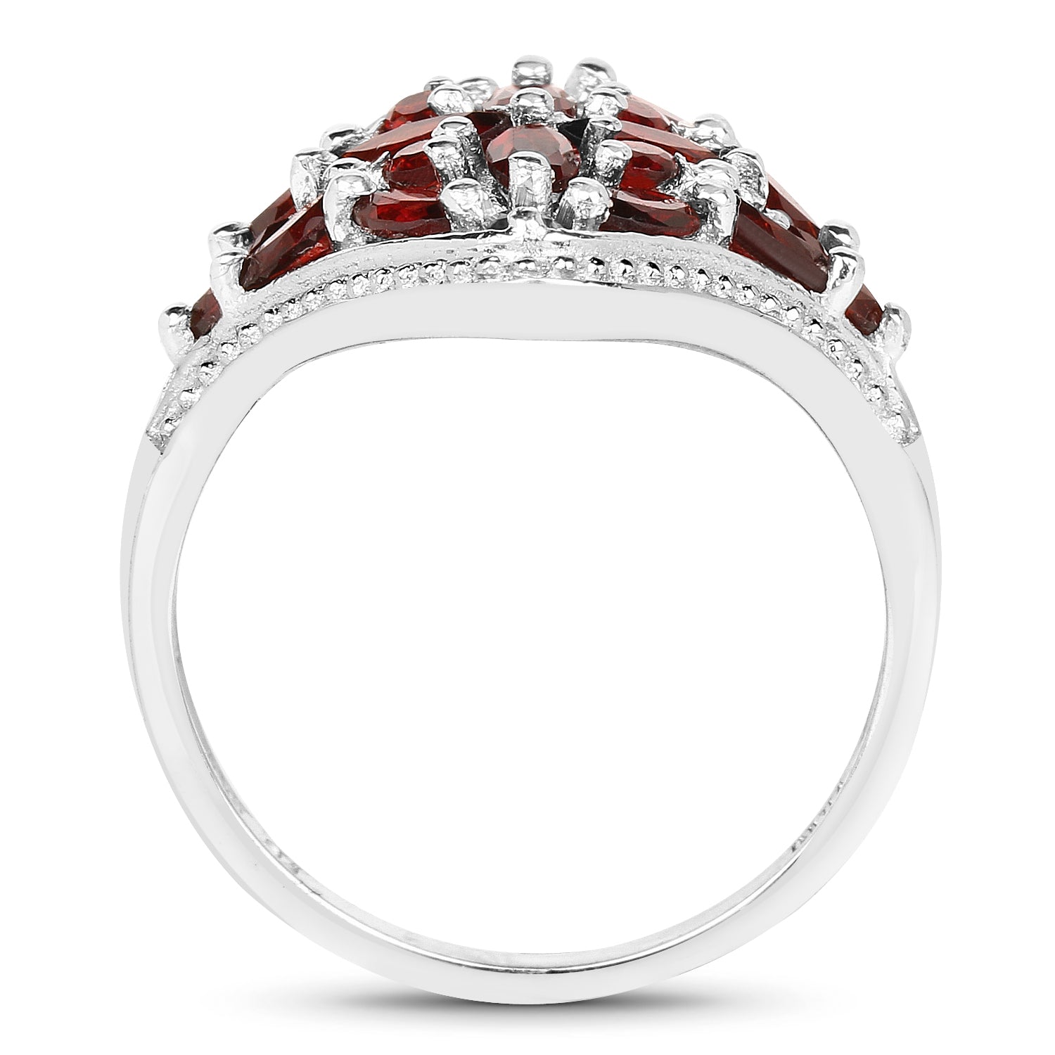 2.24 Carat Genuine Garnet .925 Sterling Silver Ring on sale at MyriadMart