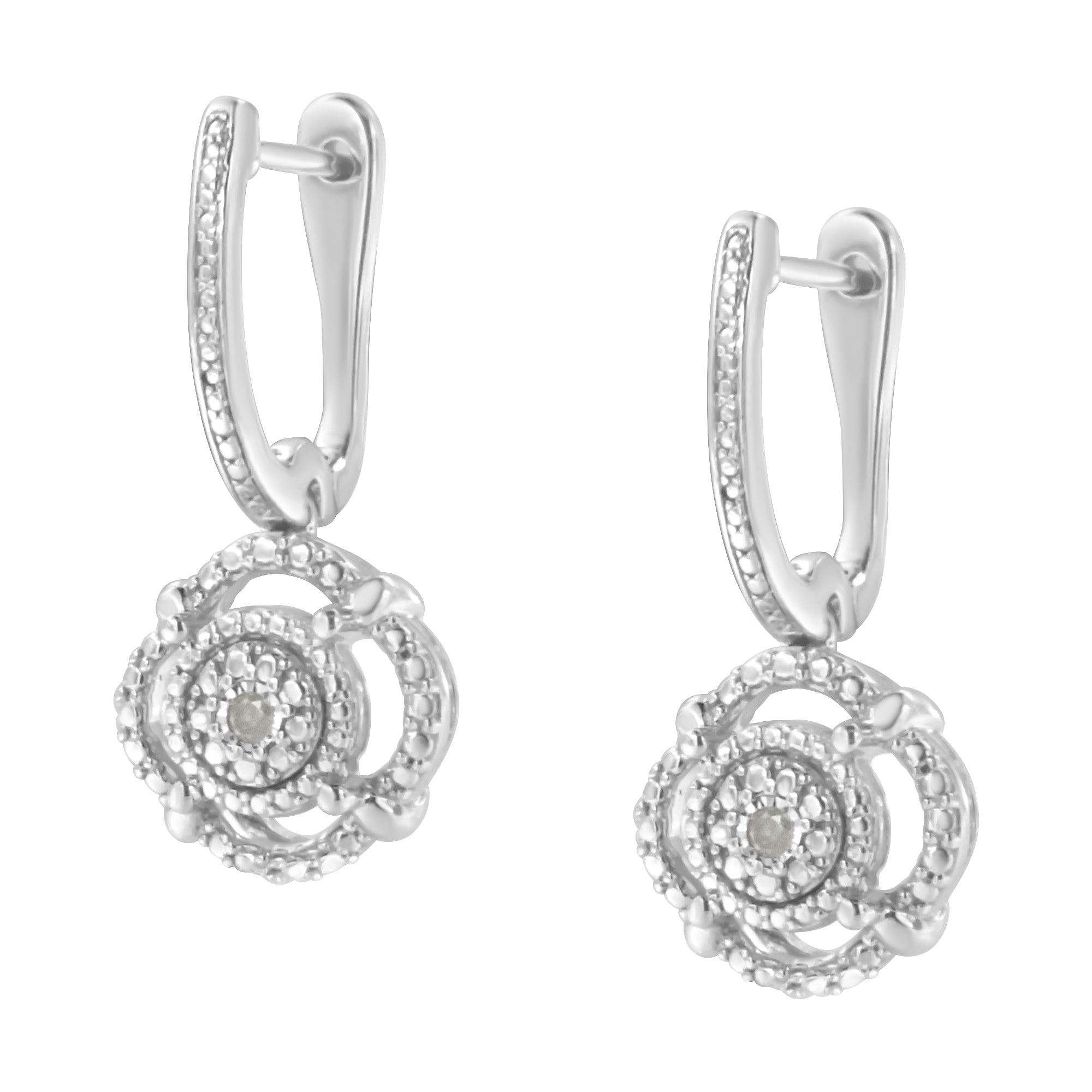 .925 Sterling Silver Miracle-Set Diamond Accent Drop and Dangle Earrings I-J Color, I3 Clarity on sale at MyriadMart