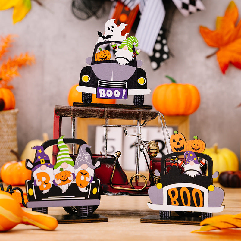 3-Piece Halloween Element Car-Shape Ornaments - MyriadMart