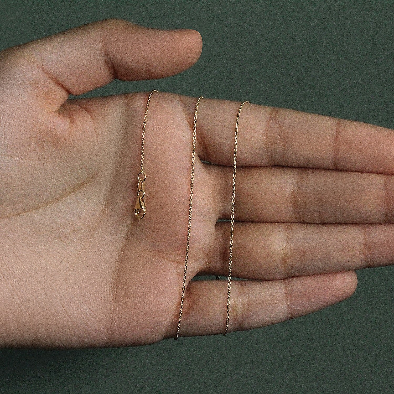 10k Yellow Gold Oval Cable Link Chain 0.97 mm on sale at MyriadMart