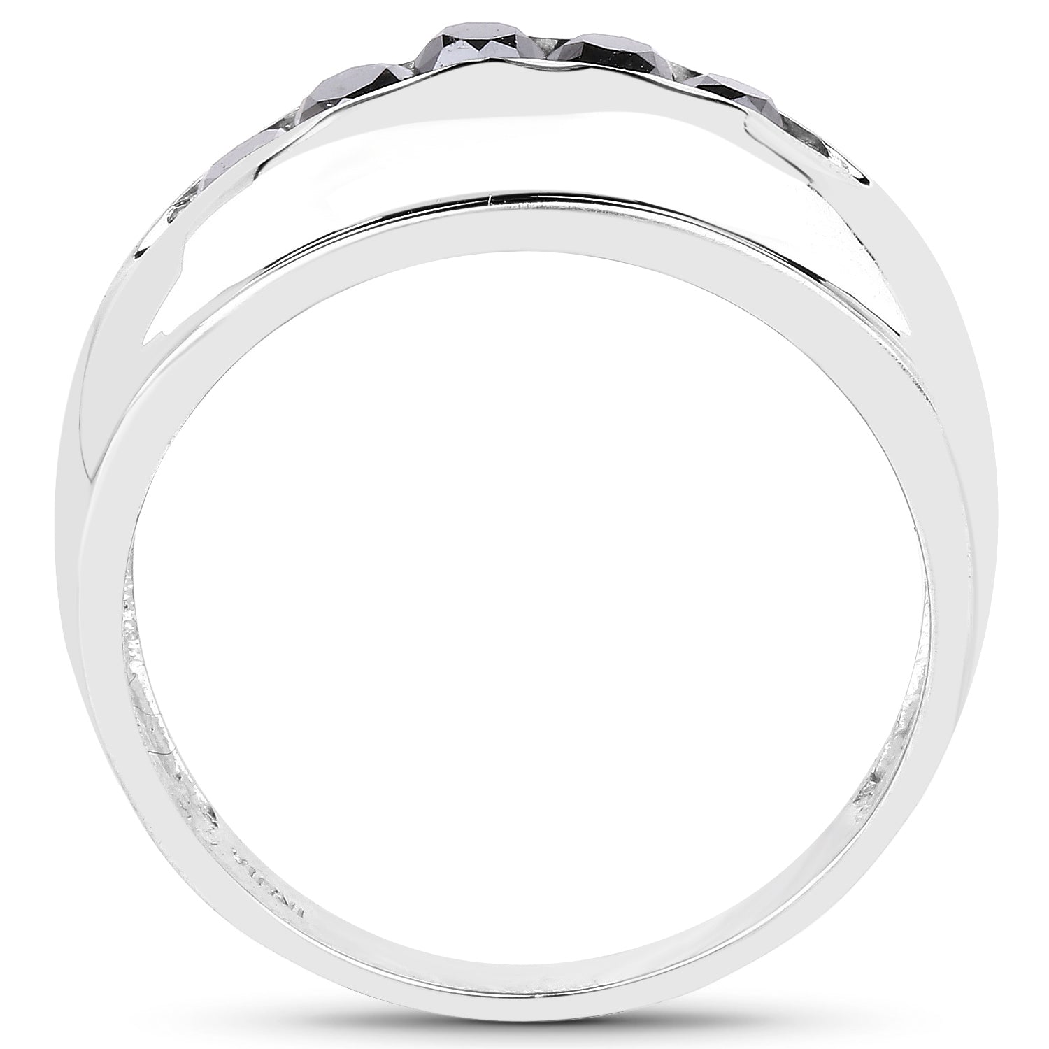 0.50 Carat Genuine Black Diamond .925 Sterling Silver Ring on sale at MyriadMart