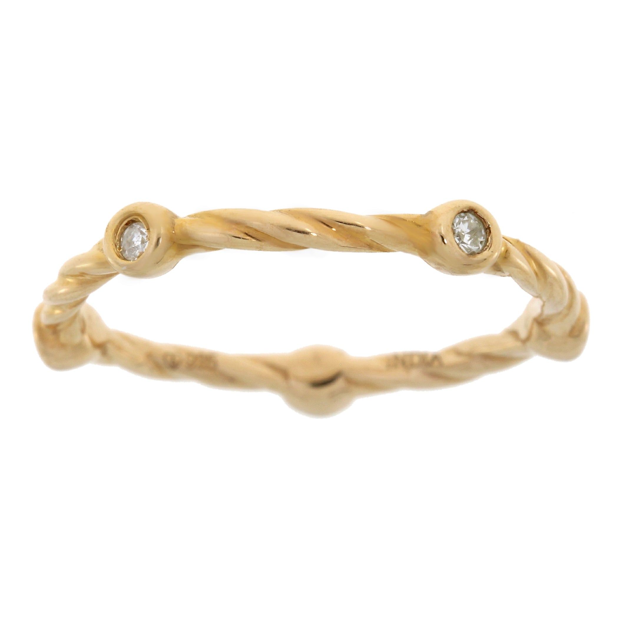 .07ct Diamond stackable band set Sterling Silver on sale at MyriadMart