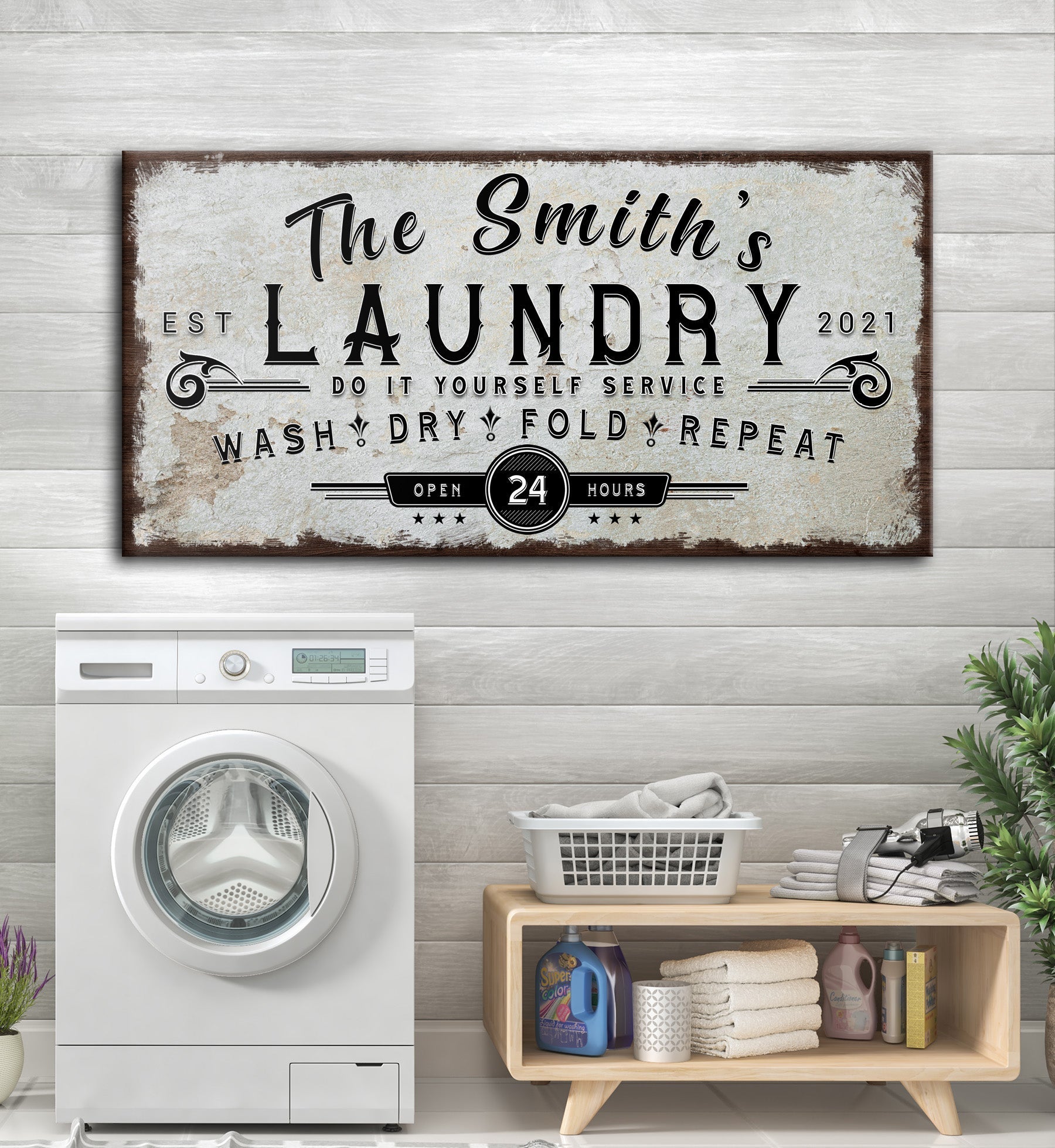 Personalized Laundry Room Sign II on sale at MyriadMart