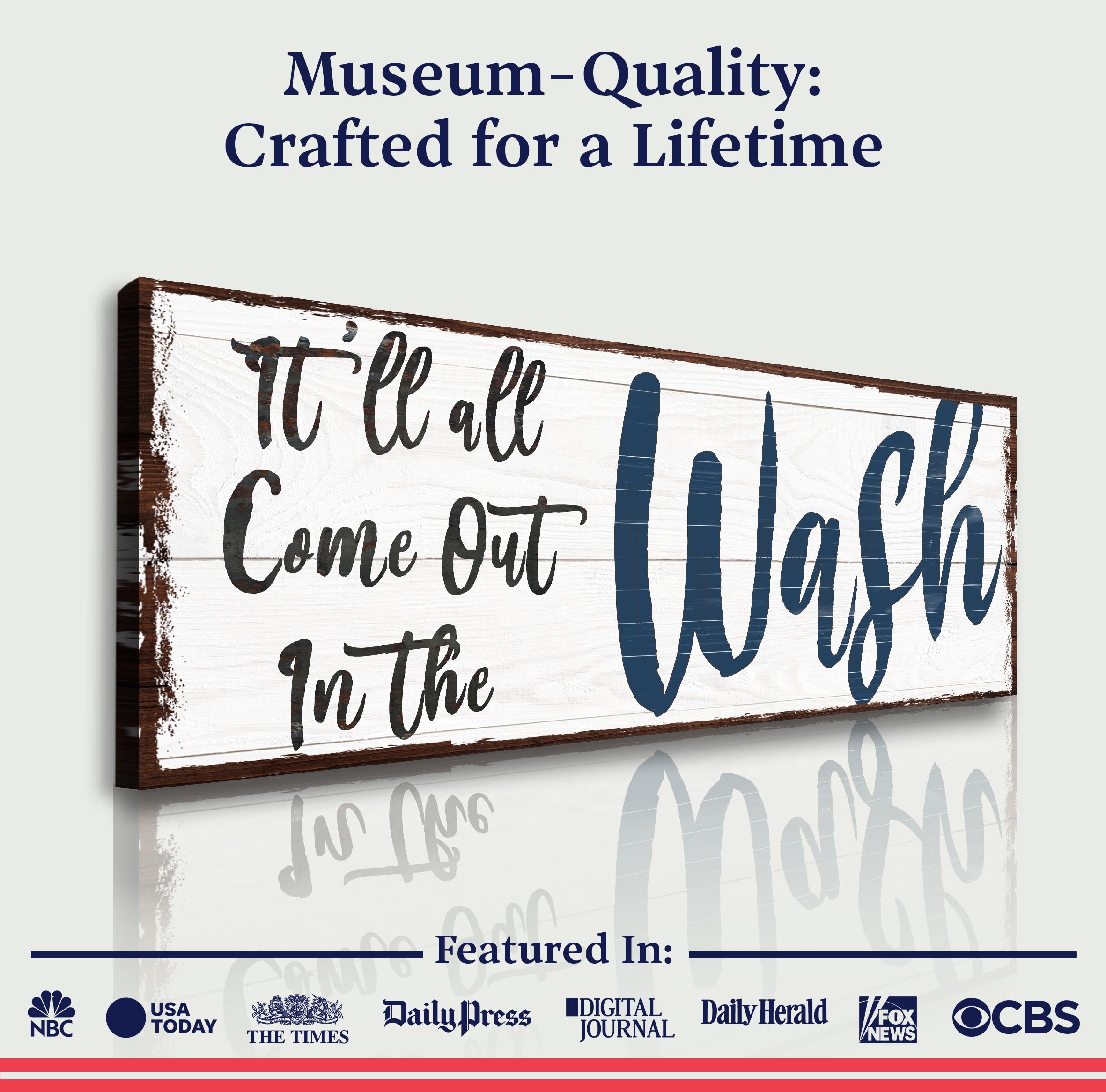 It'll All Come Out in the Wash Laundry Sign on sale at MyriadMart