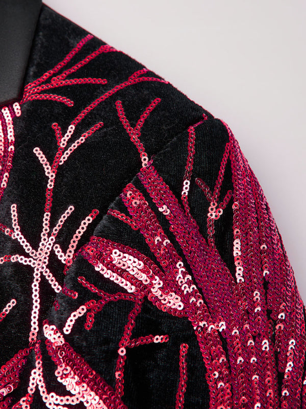 Men's Fashion Floral Lapel Blazer - MyriadMart