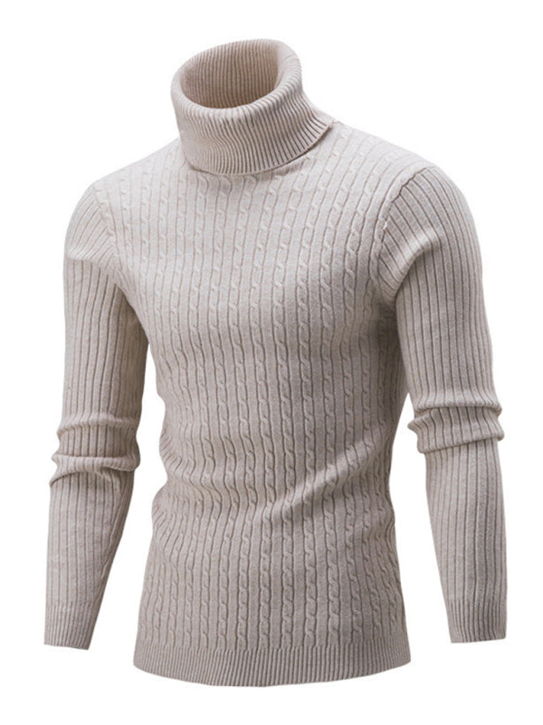 Men's turtleneck casual tight stretch sweater - MyriadMart