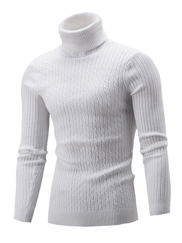 Men's turtleneck casual tight stretch sweater - MyriadMart