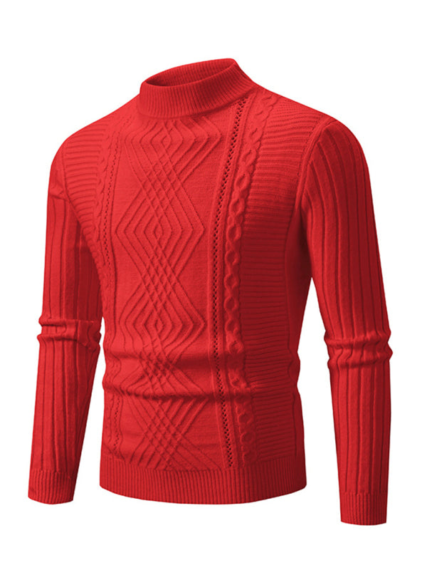 Men's new fashion trend jacquard knitted cashmere sweater - MyriadMart
