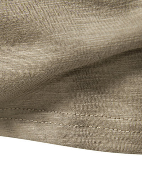 Men's Henley Casual Fashion Basic Short Sleeve T-Shirt - MyriadMart