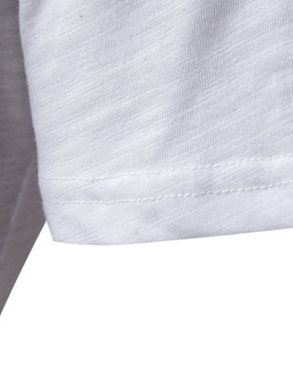 Men's Henley Casual Fashion Basic Short Sleeve T-Shirt - MyriadMart