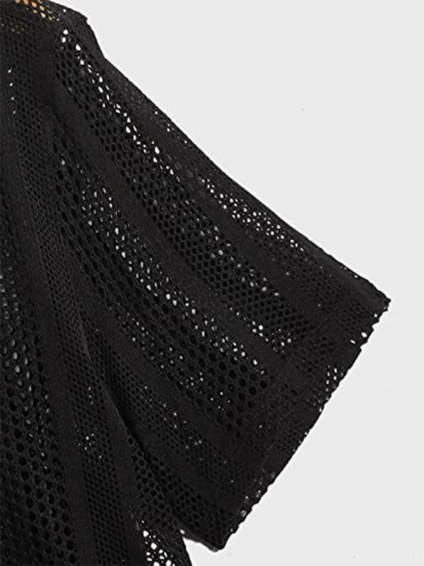 New Street Casual Button Knitted Short Sleeve Shirt - MyriadMart