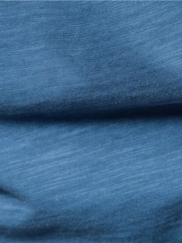 Men's New Solid Color Slub Cotton Round Neck Short Sleeve T-Shirt - MyriadMart