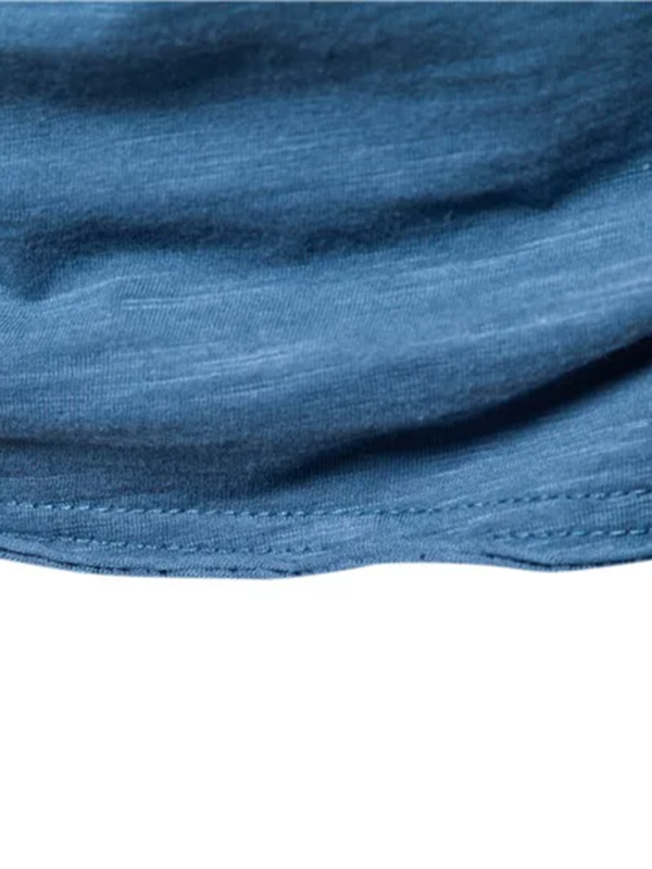 Men's New Solid Color Slub Cotton Round Neck Short Sleeve T-Shirt - MyriadMart