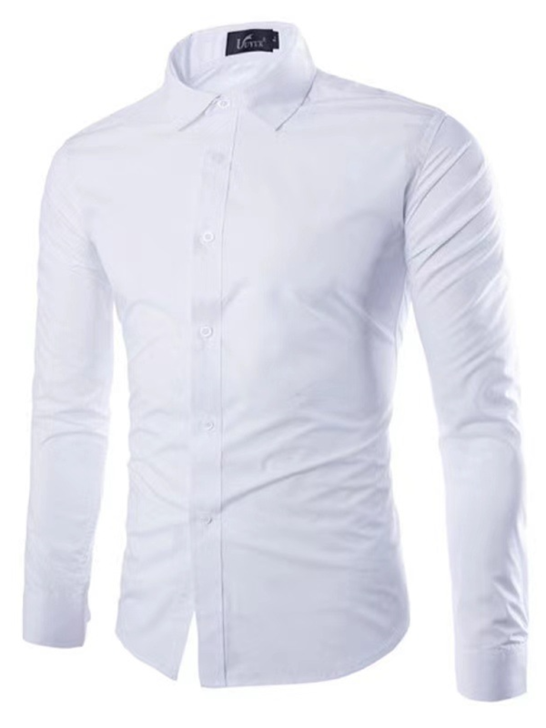 Casual lapel non-iron long-sleeved shirt - MyriadMart