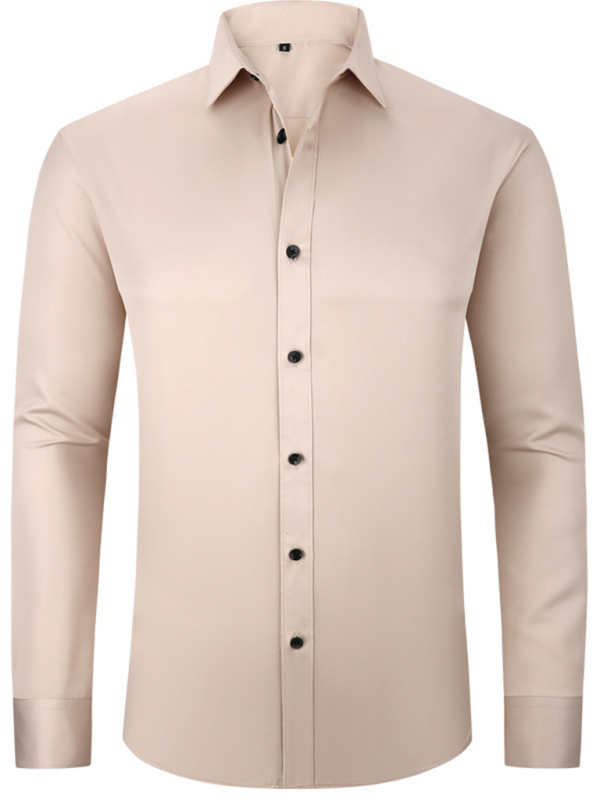 Men's non-iron wrinkle-resistant long-sleeve shirt - MyriadMart