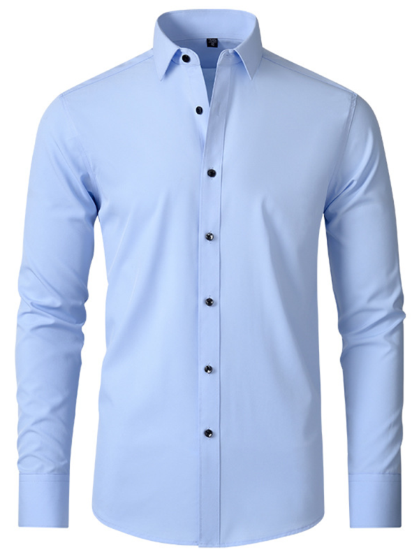 Men's non-iron wrinkle-resistant long-sleeve shirt - MyriadMart