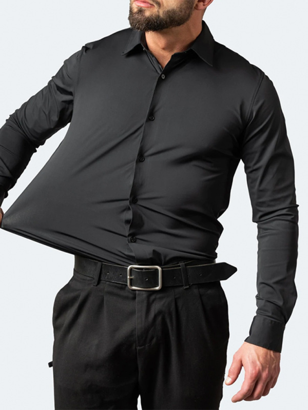 Men's non-iron wrinkle-resistant long-sleeve shirt - MyriadMart